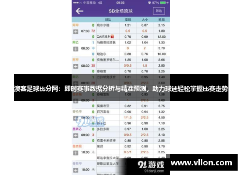 澳客足球比分网：即时赛事数据分析与精准预测，助力球迷轻松掌握比赛走势